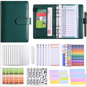 A6 Lederen Budget Binder Notebook Kladblok dagboek Dagboek Planner Cash Enveloppen Zakken voor Geldbesparing Bill Organizer