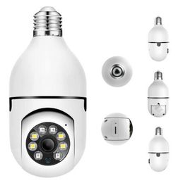 A6 Gloeilamp Camera Draadloos 1080P 360 Graden Panoramisch Smart HD WiFi Cam Night Versie Home Security IP Surveillance CCTV LED Lamp Houder Camera Mini E27 Head DHL