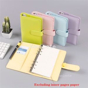 A6 Notebook Binder Business Office Planner Agenda Tools Notepads Color Pu Leather Cover ZC1179