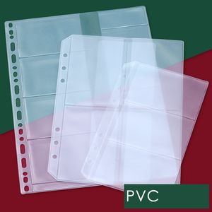 Caderno A6 PVC Notas Folhas soltas Sacos plásticos para cartões de visita Folhas dobráveis Bolsa para bilhetes QMR15c