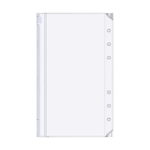 A6 Notebook PVC Notes Loose Leaf Zipper Bags Plastic Business Card Flip Sheets Ticket Bag QMR15b