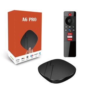 A6 PRO Android TV Box Android 11.0 LPDDR4 2GB 16GB 2.4G 5G WiFi Bluetooth télécommande vocale Amlogic S905W2 AV1 4K lecteur multimédia Smart TV BOX