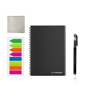 A6 Herbruikbaar Smart Notebook Digitaal notitieblok Gevoerd met uitwisbare pen en doekje voor Sketch Cloud Storage Eindeloos hergebruik 240306