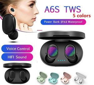 A6S TWS écouteurs casque Bluetooth 5.0 véritable casque sans fil avec micro pour iPhone Xiaomi Huawei Samsung téléphones intelligents