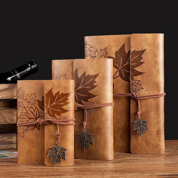 A7 / A6 / A5 Travellers Vintage Notebook PU Leather Blank Kraft Journal Note Book Journal Sketchbook Stationery School Office Supplies 240401