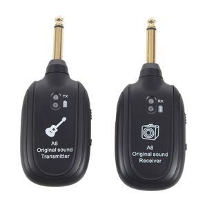 Draagbare luidsprekers A8 Wireless System Zenderontvanger Wireless Guitar Zender 220420