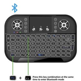 A8 Mini 24g Clavier rétroéclairage Bluetooth Air Mouse Wireless Todé télécommande pour Smart TV Box Booktop TouchPad PC RECHARGABLE PLCAR