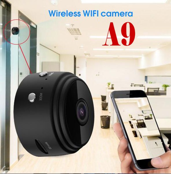 A9 3.0M Pixel 720P Full HD Mini cámara de video WIFI IP Cámaras de seguridad inalámbricas Vigilancia interior del hogar Visión nocturna Pequeña videocámara