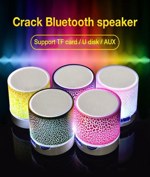 Haut-parleurs Bluetooth A9 avec 7Color LED sans fil Bluetooth Hands Portable Mini Verspeaker TF USB FM Prise en charge de la carte SD PC6614517