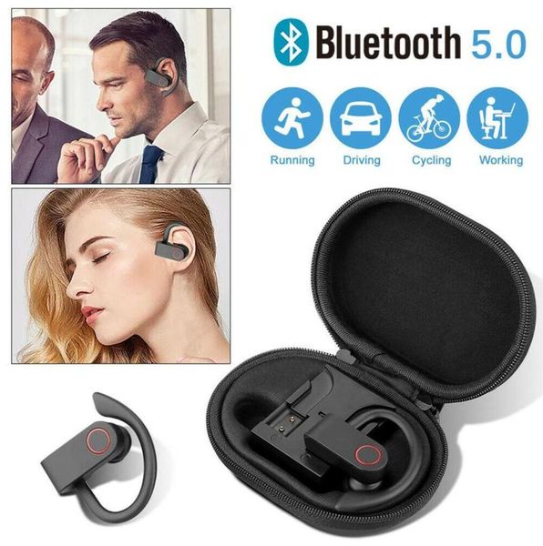 A9 sans fil Bluetooth écouteur TWS crochet d'oreille Sport Bluetooth casque V50 véritable stéréo écouteurs anti-transpiration avec boîte de chargement micro7990188