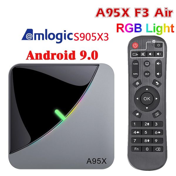 A95X F3 Air 8K RGB Light TV Box Android 9 Amlogic S905X3 4GB 32GB Wifi 4K Smart TVBOX Android A95XF3 Decodificador