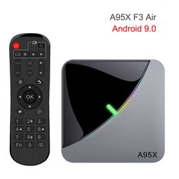 A95X F3 Air RGB Light TV Box Amlogic S905X3 Android 9.0 4GB 64 GB Dual WiFi 4K 60fps A95XF3 X3 Smart TV Box