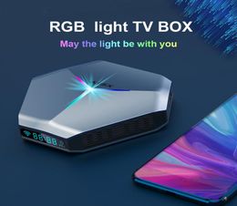 A95X F4 Amlogic S905X4 Smart Android 10 TV Box 4GB RAM 32GB 64GB 128GB ROM 24G 5Ghz Wifi RGB decodificador de luz TopBox1045716