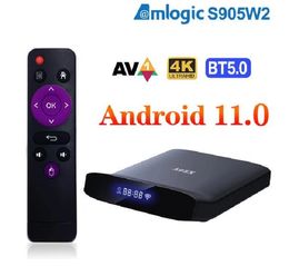 A95X W2 Android 11 Smart TV Box Amlogic S905W2 4GB 64GB Suporte 5G Wifi 4K 60fps VP9 BT5.0 Youtube Media Player 2G 16G VS X96 MAX ULTRA X98 PLUS TANIX X4