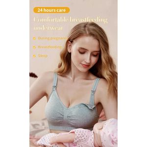 A9A8 Zwangerschap Intimates Draadloze zorgkleding Katoenborstverbetering Bh voor zwangere vrouwen Slaap ondergoed en Soutien Gorge D240527