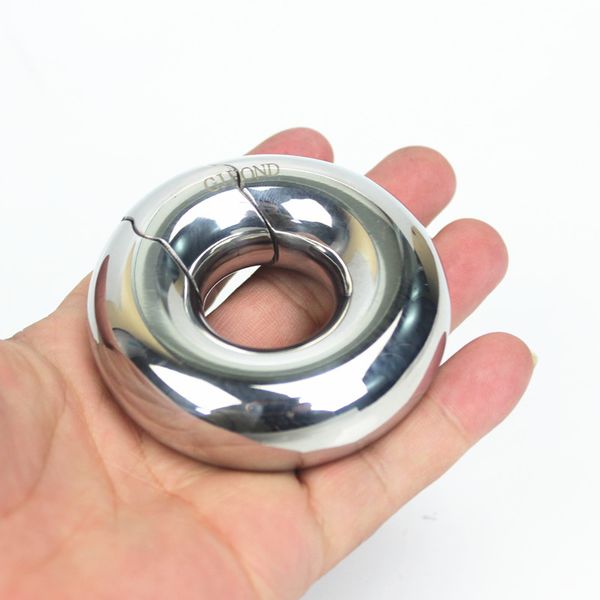 AA 20 tamaños Anillos para el pene de acero inoxidable Colgante para el escroto Anillo para el pene Ensanchador de bolas Anillos para el pene Kit de sujeción de peso para testículos Dispositivos de castidad Juguetes sexuales para hombres BB2-2-104