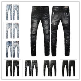 AA-88 designer jeans pour hommes jeans pourpres hommes femmes étoiles broder y pantalon pantalon stretch pantalon slim-fit pantalon amirs