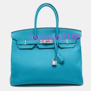 Aa biriddkkin delicate luxe dames sociaal ontwerper bakken tas schoudertas turquoise blauw togo lederen afwerking 35 tas mode dames tas