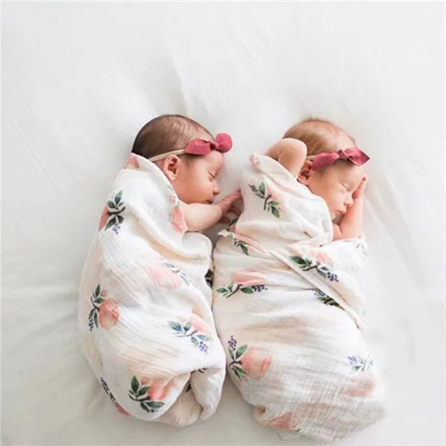 aafree aangepaste drukpatroon katoenen mousseline swaddle deken baby mousseline dekens baby mousseline babydeken