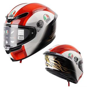 AA Casco de diseño Cara Completa Abierta Agv k Motocicleta K6s Casco Completo Hombre y Mujer Ciclismo Motocicleta Cubierta Completa Casco para Correr Antivaho Ligero QC51