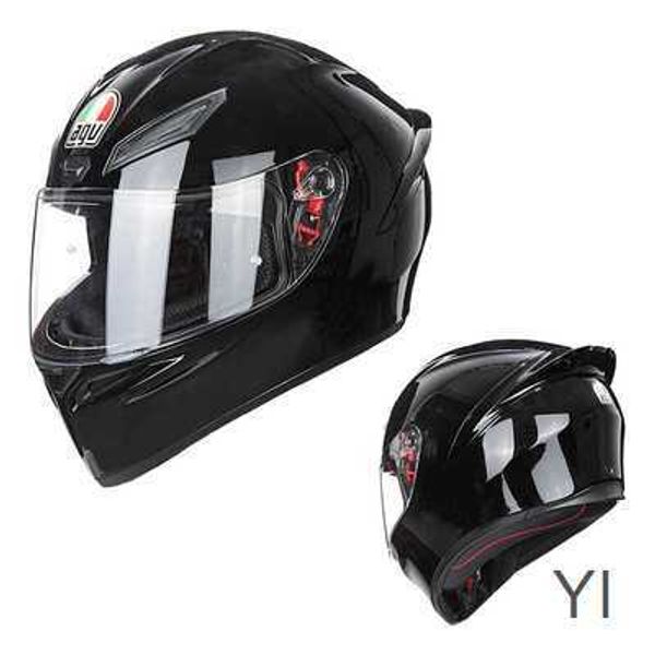 AA Designer Casque Intégral Visage Ouvert Moto K1 Noir Mat Blanc Brillant Casque De Moto Hommes Et Femmes Couverture Complète Universel Rac YI-SPZI