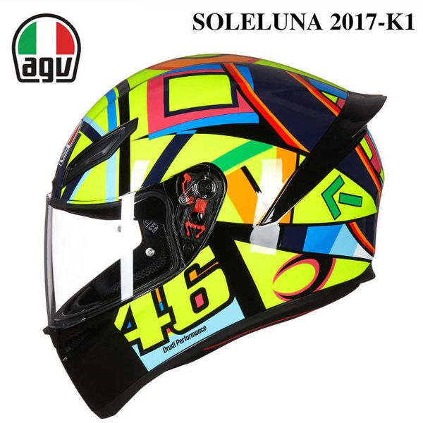 AA Designer Casque Casques Moto AGV Moto Design Sécurité Confort Agv K1 Moto Racing Couverture Complète Personnalité Masculine Et Féminine Anti-Buée Casque De Course HYEU