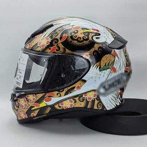 AA Casco de diseño Cascos Moto Shoie Z7 Casco de motocicleta Atraer riqueza Casco de gato Coche de carreras desmontable personalizado Alta belleza Tendencia unisex 7J21