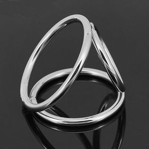 AA Designer Seksspeeltjes Unisex Metalen Cock Cage Rvs Penisring De Triple Helix Vertraagde Ejaculatie Ringen Sex Vertraging ring Adult Sex Toys voor mannen