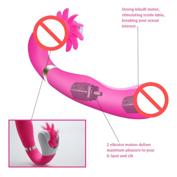 AA Designer Sex Toys Unisex Nuevo diseño de cepillos únicos para una mejor estimulación del clítoris más vibrador de punto G Potente motor dual Juguete sexual para mujeres