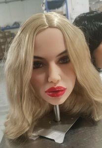 AA poupée de sexe réel TPE tête de poupée de sexe nouvelle bouche jouets seulement une tête cheveux blonds