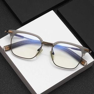 AA zonnebril van de Dita Light Luxury Dita410 -stijl bril voor mannen met groot gezicht puur titanium wenkbrauw frame myopia anti blauw licht kleurverandering glazen frame voor mannen