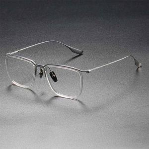 Aa Sunglass of the Dita Myopia Glasses Dita avec The Style Box Business Business Pure Titanium haut de gamme Mentide et Femmes Ultra Light Pure Titanium Frame