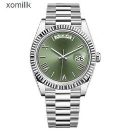 Montre AA Trusty Montres pour hommes 40 mm DD Mouvement automatique 2813 Cadran olive Montre pour hommes Montres pour femmes en acier inoxydable Montre-bracelet avec papiers de boîte Montre pour femme Orologio di lusso