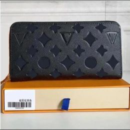 AAA 10 Colors Fashion Women Mujeres Billetera PU Cuero billetera de la cremallera Single Lady Ladies Long Classical Purse With Card 60017