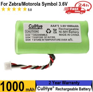 AAA 3.6V 1000mAh Ni-MH Oplaadbare batterijvervanging voor zebra/Motorola-symbool 82-67705-01 LS-4278 LS4278-M BTRY-LS42RR