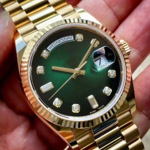 AAA 3A kwaliteit dag datum merk 36 mm mannen horloges saffierglas met originele groene doos 1162444 automatisch mechanisch Rolexs horloge rolexwatch A04