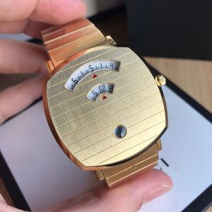 Relojes de calidad AAA + 3A + Reloj cuadrado con movimiento de cuarzo suizo de 38 mm para hombre con caja de regalo Cristal de zafiro A01