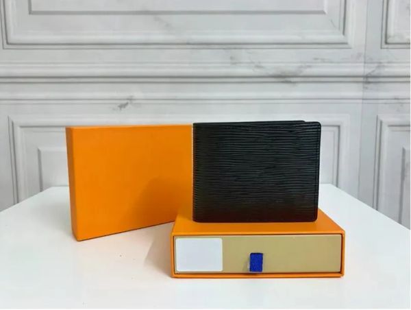 AAA Classic Fashion Fashion pour hommes et femmes portefeuille Portafolio Uomo Card Sac créateur de portefeuille à plaid court ensemble Boîte d'origine 3 supports de couleurs