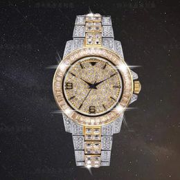 AAA CZ Bling Diamond Men's Watch Role 18k Gold Ice Out Ratios de muñeca helado para hombres Masculino impermeable HO2477