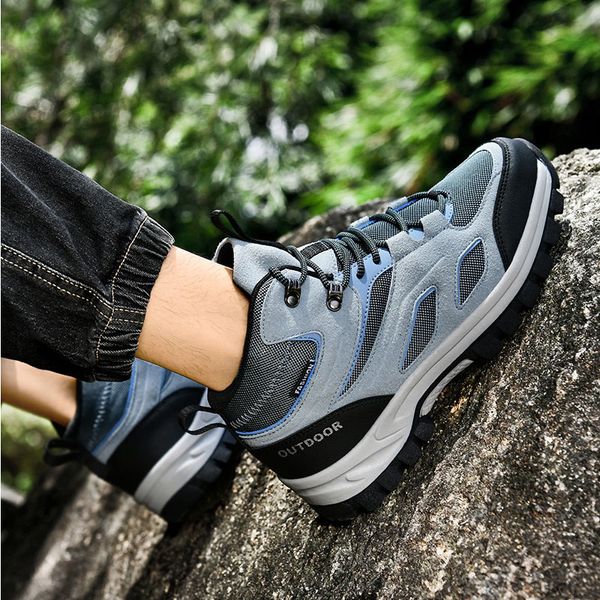 AAA+ Zapatos de senderismo de diseñador para hombre, zapatos deportivos para exteriores para hombre, zapatos de viaje para campamento de montaña, zapatillas de senderismo con cordones para escalar, zapatos para caminar para hombre 39-48