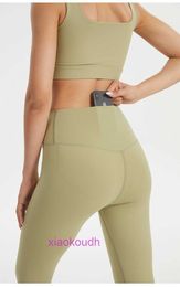 AAA -ontwerper Lul Comfortabele dames sport yogabroek origineel lycra zonder onhandigheid draad dames hoge taille heup lift vlekkeloze zak panty
