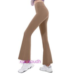 AAA Designer LUL Pantalon de yoga sportif pour femmes confortables Nouvelles hautes taille flaque de hanche à quatre côtés élastiques sans couture pilates professionnels