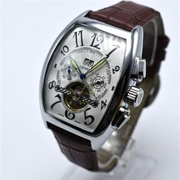 AAA genève marque de luxe montre en cuir mécanique automatique hommes montres tourbillon squelette or hommes bracelet watch246z