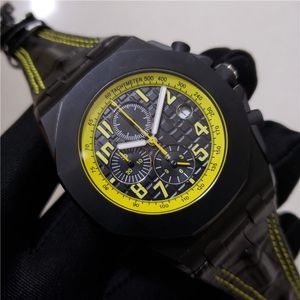 AAA hoogwaardige luxe merk Rubber riem heren horloge waterdicht 44 mm automatische kwartsbeweging 904L roestvrij staal horloge