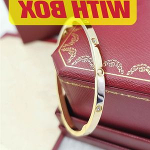 AAA HQUALITY Fashion Gold Bangle armband Roestvrijstalen armbanden beroemde luxe ontwerpers merk sieraden dames paar schroef love 4diam squj