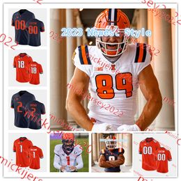 AAA Illinois Fighting Illini Football Jersey Elijah Mc-Cantos Keith Randolph Jr. Shawn Miller Eian Pugh Kaleb Patterson Illinois Jerseys Custom Stured Mens Youth