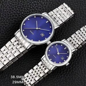 Montres pour amoureux de la mode hommes femmes couple montres de luxe bracelet en acier inoxydable montre à quartz de marque supérieure pour hommes dames cadeau de noël saint valentin relogios