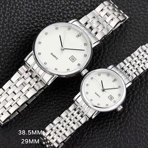 Relojes para amantes de la moda para hombre, para mujer, pareja, reloj de pulsera de lujo, banda de acero inoxidable, reloj de cuarzo de primeras marcas para hombres, damas, regalo de Navidad, Día de San Valentín, relogios