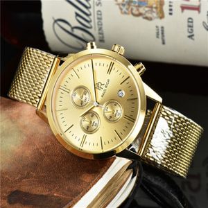 AAA Luxury Men's Casual Watch Multifunction Automatic Quartz roestvrij staal Ultradunne gaasgordel Zwitserse merkontwerper Birth284Y