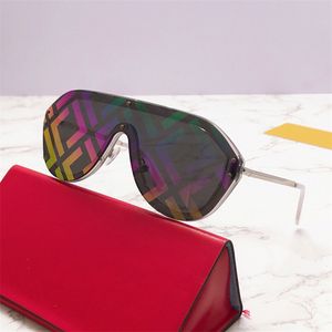 AAA Mens zonnebrillen Designer Zonnebril voor vrouwen Hoge kwaliteit Letter Afdruk F Regenbooglenzen Frog Mirror FFM0039 Populaire kleurrijke vintage brillen
